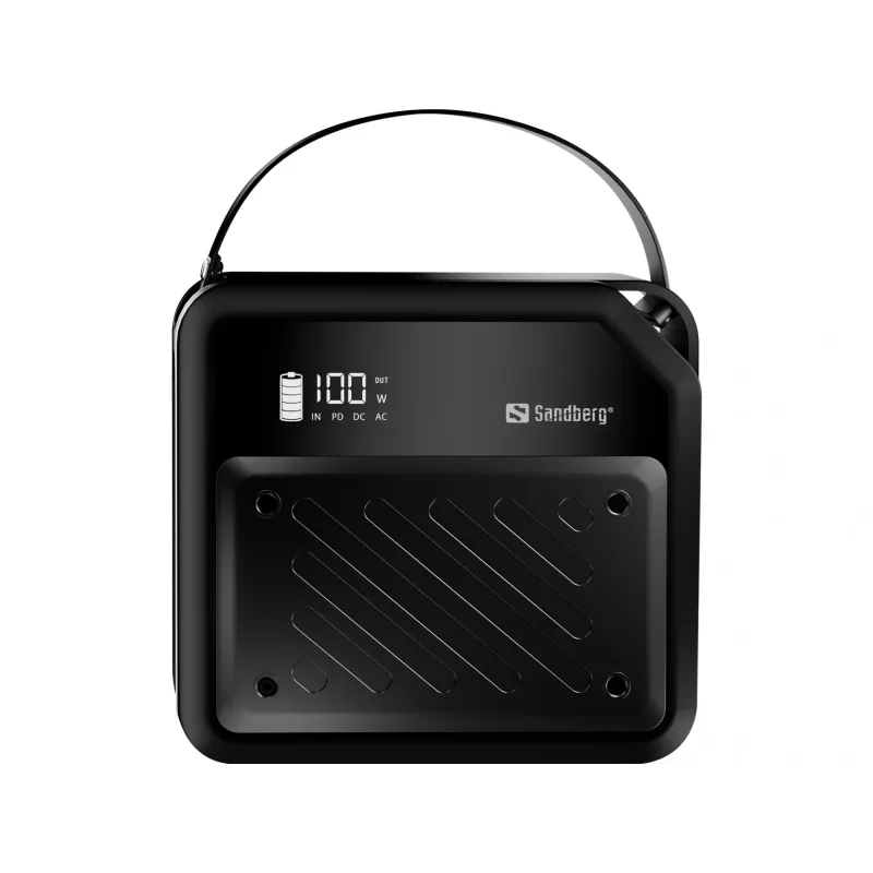 Estación de energía portátil DC SANDBERG Sandberg DC Power Station 72000 — LMFP 72.000 mAh, entrada DC y USB-C, negro