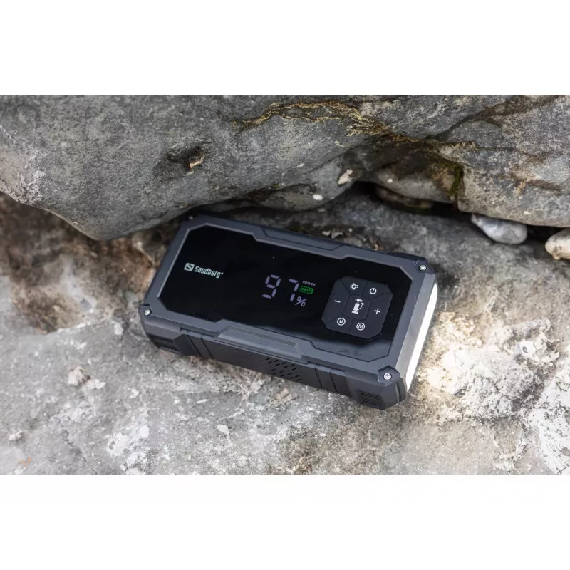 Arrancador portátil y bomba de neumáticos SANDBERG Sandberg Car Jumpstarter TirePump 10000 — 800 A de corriente de arranque, salida 2 A, 5 V USB