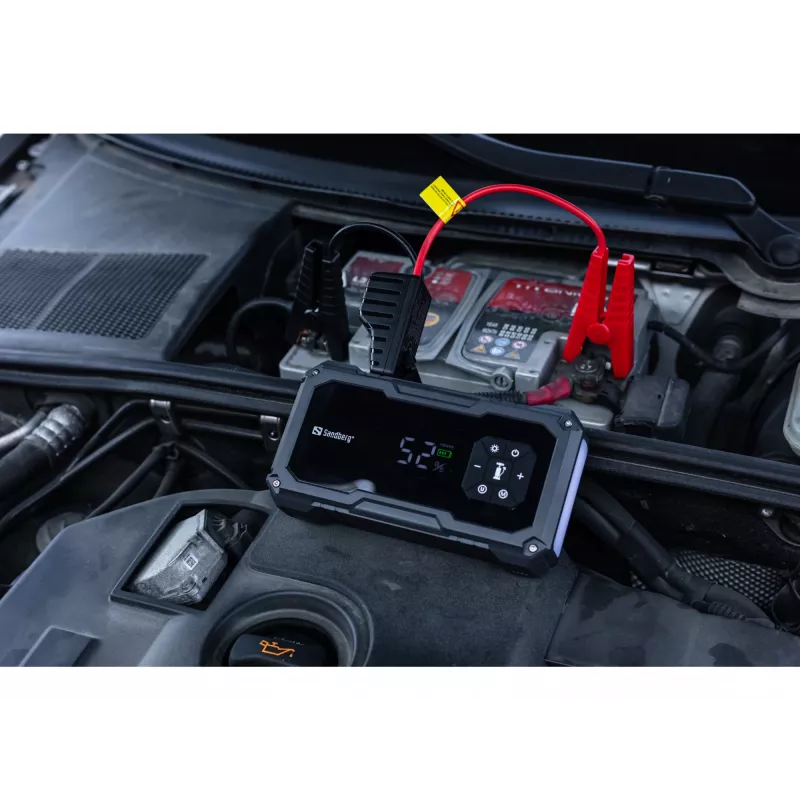 Arrancador portátil y bomba de neumáticos SANDBERG Sandberg Car Jumpstarter TirePump 10000 — 800 A de corriente de arranque, salida 2 A, 5 V USB