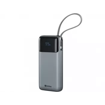 Batería externa SANDBERG All-in1 Powerbank 20000 PD 67W — 20000 mAh LiPo, 1×USB-A, 1×USB-C, 15W de potencia de salida, negro/gris