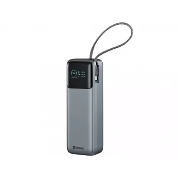 Batería externa portátil SANDBERG All-in1 Powerbank 20000 PD 130W — 20000 mAh, LiPo, USB-A 1x, USB-C 1x, 130 W, negro/gris