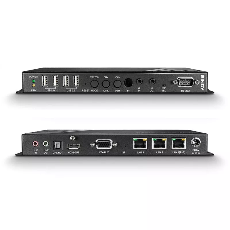 Receptor AV Lindy 4K HDMI y USB over IP Extender Receiver