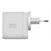 Cargador rápido GaN Native Union Fast Gan Charger Pd 67W blanco Intl 2C1A USB‑C 2 conexiones 67W AC 100–240V protección contra sobrecorriente, sobretensión y sobrecalentamiento