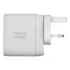 Cargador rápido GaN Native Union Fast Gan Charger Pd 67W blanco Intl 2C1A USB‑C 2 conexiones 67W AC 100–240V protección contra sobrecorriente, sobretensión y sobrecalentamiento