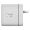 Cargador rápido GaN Native Union Fast Gan Charger Pd 67W blanco Intl 2C1A USB‑C 2 conexiones 67W AC 100–240V protección contra sobrecorriente, sobretensión y sobrecalentamiento