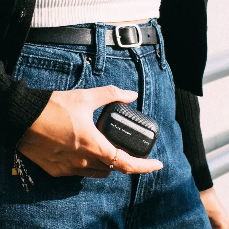 Native Union Re(Classic) funda protectora para AirPods Pro Gen 2, celulosa, poliéster, poliuretano, 12 g, negra