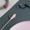 Cable de datos USB 2.0 native union BELT-ULC-ZEB-NP 2 m USB A a USB‑C / Micro‑USB B / Lightning Negro Blanco
