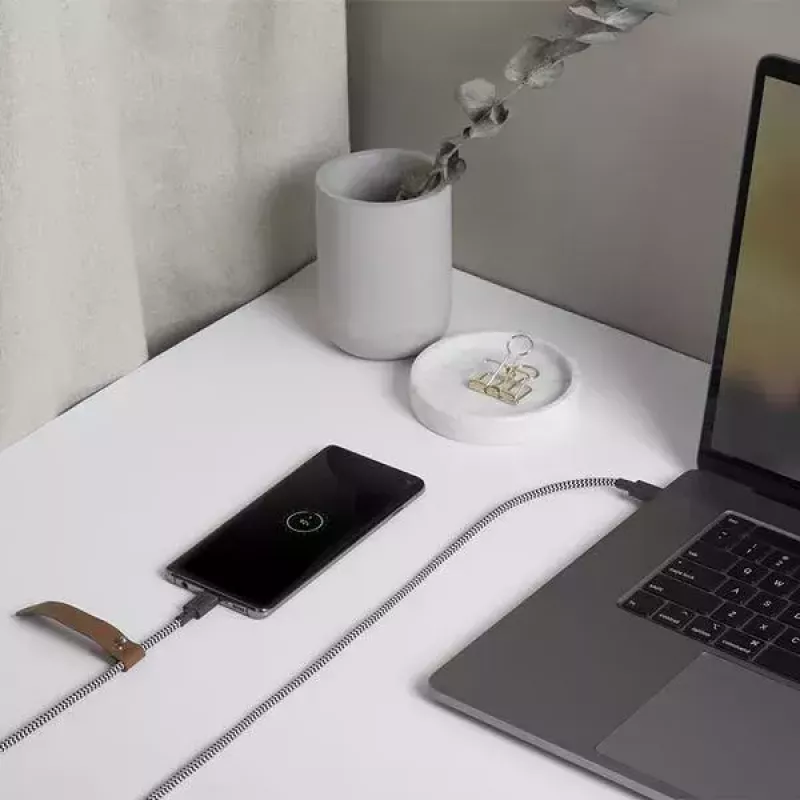 Cable USB-C Native Union BELT-C-ZEB-2-NP 1,2 m USB-C a USB-C Negro/Blanco