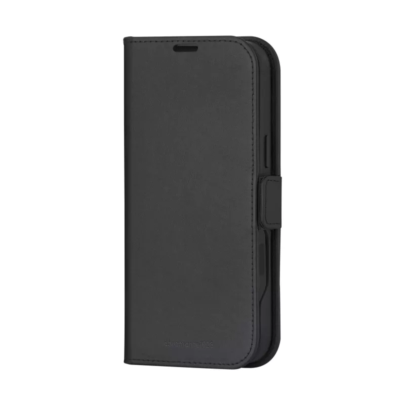 Funda tipo folio dbramante1928 Lynge MagSafe iPhone 16 negra 3 compartimentos para tarjetas