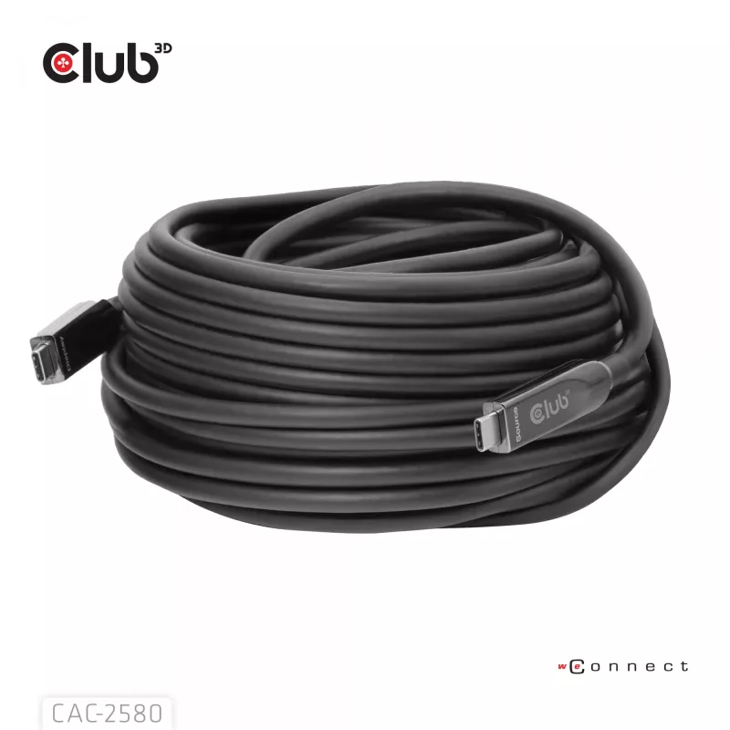 Cable USB-C® Full-Feature CLUB3D 15M / 49,21ft 8K60Hz 10Gbps 60W
