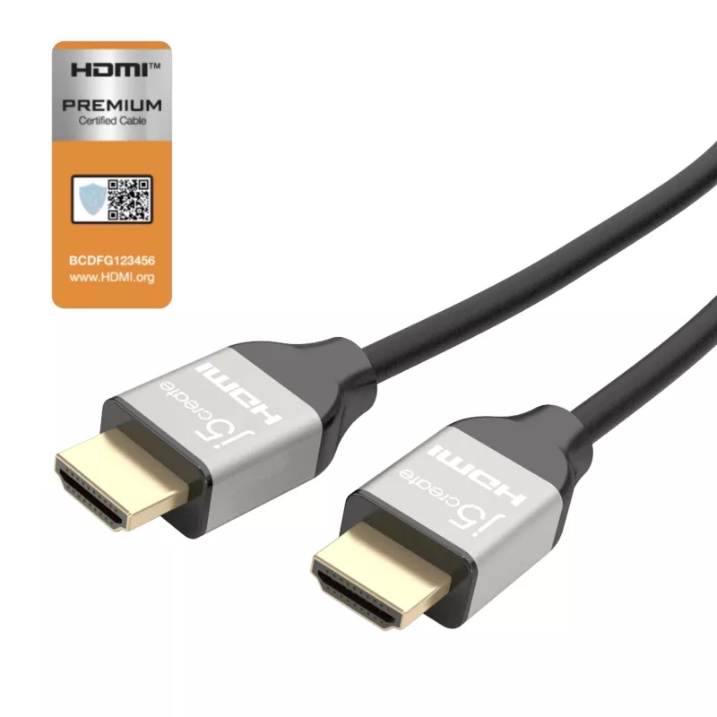 Cable HDMI™ j5create JDC52 Ultra HD 4K, negro y gris, 2 m
