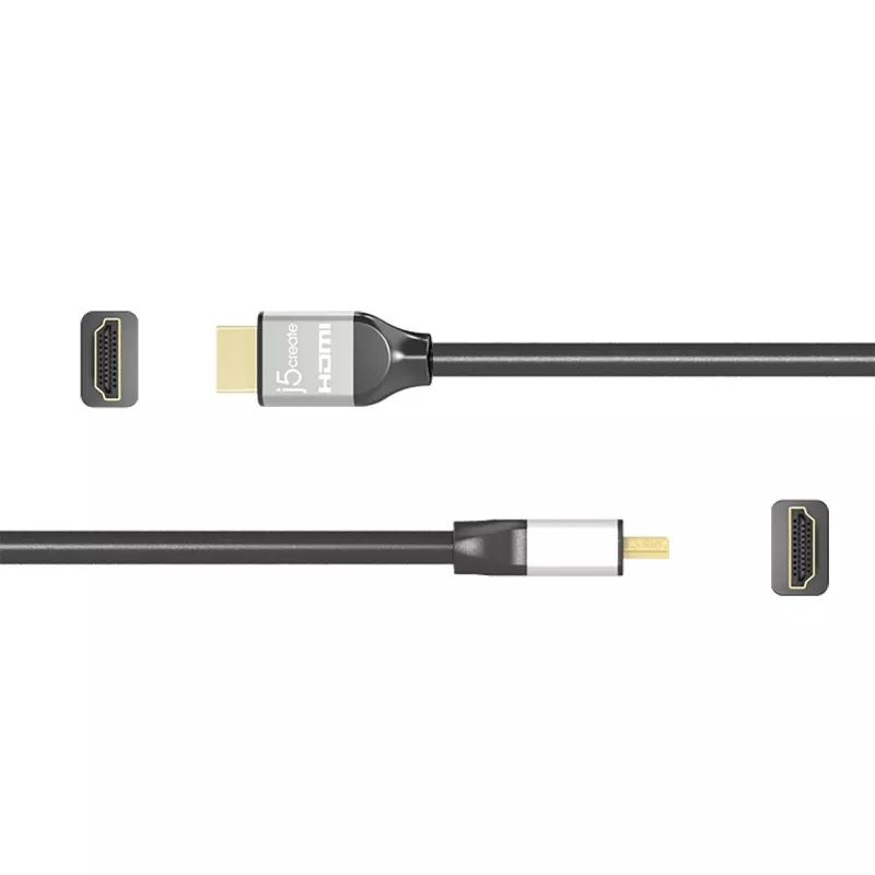 Cable HDMI™ j5create JDC52 Ultra HD 4K, negro y gris, 2 m