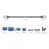 Cable HDMI™ j5create JDC52 Ultra HD 4K, negro y gris, 2 m