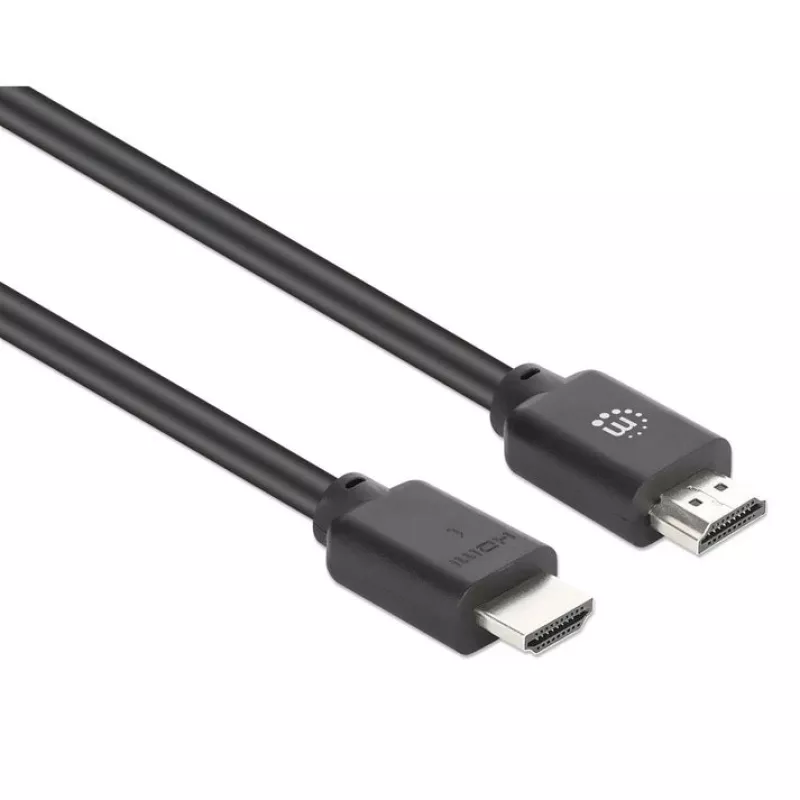Cable Manhattan HDMI 4K@60Hz con Ethernet, 22,5 m, apto para TODAS las aplicaciones 4K y 1080p/HD – actualiza ahora o tenlo listo para más adelante, macho a macho, negro, Ultra HD 4K x 2K, garantía de por vida, Premium High Speed