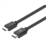 Manhattan 356633 cable HDMI 2.0 de alta velocidad con Ethernet, 4K@60Hz, 18 Gbit/s, macho a macho, doble blindaje, moldeado, 1 m, negro