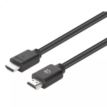 Cable Manhattan HDMI 4K@60Hz con Ethernet, 5 m, apto para TODAS las aplicaciones 4K y 1080p/HD – actualiza ahora o tenlo listo para más adelante, macho a macho, negro, Ultra HD 4K x 2K, garantía de por vida, Premium High Speed, equivalente a HDMM5MP