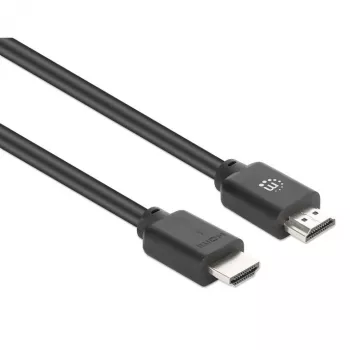 Cable Manhattan HDMI 4K@60Hz con Ethernet, 5 m, apto para TODAS las aplicaciones 4K y 1080p/HD – actualiza ahora o tenlo listo para más adelante, macho a macho, negro, Ultra HD 4K x 2K, garantía de por vida, Premium High Speed, equivalente a HDMM5MP