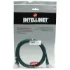 Intellinet 319836 cable de conexión de red, Cat5e, U/UTP, 2x RJ45, con protector, 5 m, verde
