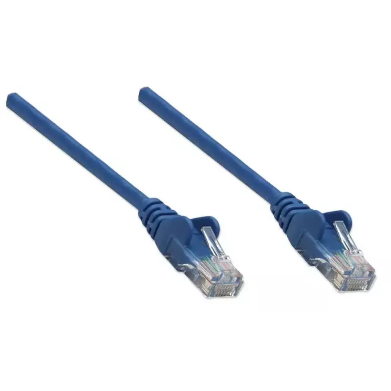 Intellinet 319775 cable de conexión de red, Cat5e, U/UTP, RJ45, 3 m, conectores moldeados sin enganche, azul
