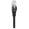Cable de red Intellinet, Cat6, 5 m, negro, CCA, U/UTP, PVC, RJ45, contactos bañados en oro, sin lengüeta, funda moldeada, garantía de por vida