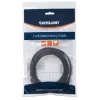 Cable de red Intellinet, Cat6, 5 m, negro, CCA, U/UTP, PVC, RJ45, contactos bañados en oro, sin lengüeta, funda moldeada, garantía de por vida