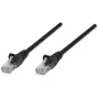 Cable de red Intellinet, Cat6, 5 m, negro, CCA, U/UTP, PVC, RJ45, contactos bañados en oro, sin lengüeta, funda moldeada, garantía de por vida