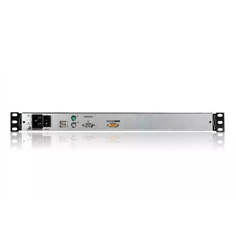 ATEN CL6708MW consola KVM para rack DVI de 8 puertos, 17,3 pulgadas (43,9 cm), 1920 x 1080 Full HD, USB, 1U, teclado francés, negra