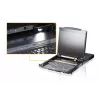 ATEN CL6708MW consola KVM para rack DVI de 8 puertos, 17,3 pulgadas (43,9 cm), 1920 x 1080 Full HD, USB, 1U, teclado francés, negra