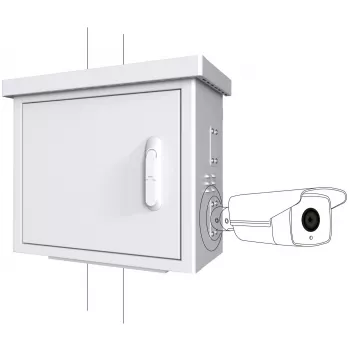 Armario rack Lanview RCCTV002 0U, IP66, 600×300×550 mm, 40 kg, blanco