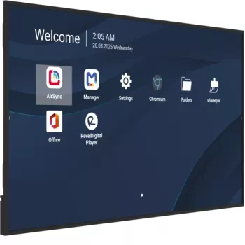 Pantalla comercial profesional VIEWSONIC 75 pulgadas 4K (3840×2160), LCD, 500 cd/m², Android 14, 24/7, VESA