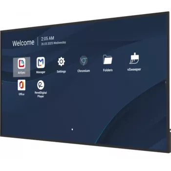 Pantalla comercial profesional VIEWSONIC 75 pulgadas 4K (3840×2160), LCD, 500 cd/m², Android 14, 24/7, VESA