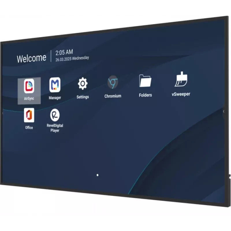 Pantalla comercial profesional VIEWSONIC 75 pulgadas 4K (3840×2160), LCD, 500 cd/m², Android 14, 24/7, VESA