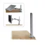 Mástil con abrazadera de mesa Lindy 450 mm, plata
