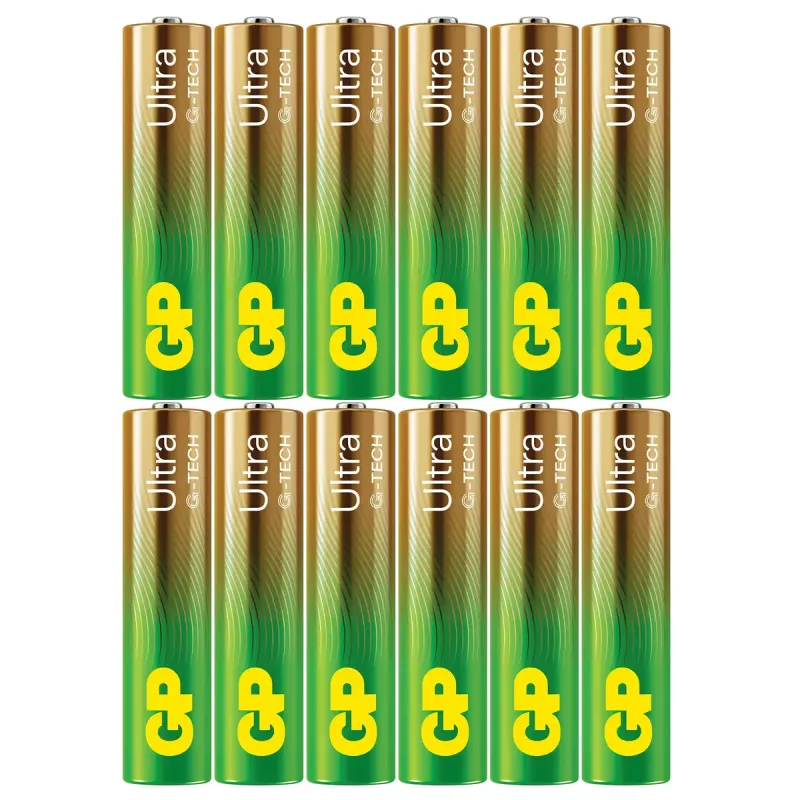GP Ultra Alkaline GP24AU AAA/LR03 pila desechable, 1,5 V, paquete de 12