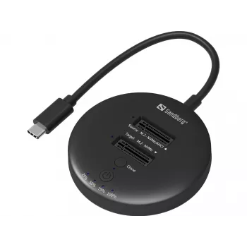 Sandberg USB3.2 Cloner Dock para SSD NVMe M.2, negro, 20 Gbit/s