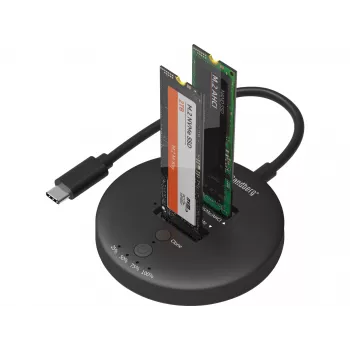 Sandberg USB3.2 Cloner Dock para SSD NVMe M.2, negro, 20 Gbit/s