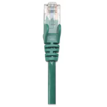Cable de red Intellinet, Cat6, 0,5 m, verde, CCA, U/UTP, PVC, RJ45, contactos dorados, sin lengüeta, moldeado, garantía de por vida