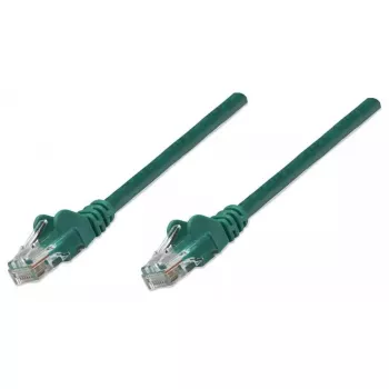Cable de red Intellinet, Cat6, 0,5 m, verde, CCA, U/UTP, PVC, RJ45, contactos dorados, sin lengüeta, moldeado, garantía de por vida