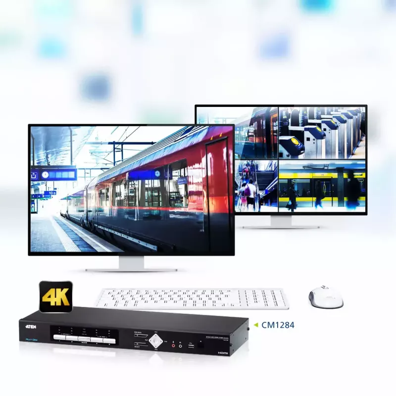 Conmutador KVMP USB HDMI Multi-View ATEN de 4 puertos