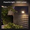 Lámpara de pared de exterior inteligente Philips Hue White Welcome Floodlight, 20,5 W LED, entrada 220–240 V, bombilla 24 V, negra, 160×220×153 mm
