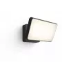 Lámpara de pared de exterior inteligente Philips Hue White Welcome Floodlight, 20,5 W LED, entrada 220–240 V, bombilla 24 V, negra, 160×220×153 mm