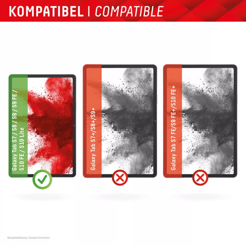 Displex Tablet Glass (9H) para Samsung Galaxy Tab S7/S8/S9/S9 FE/S10 FE/S10 Lite, marco de montaje Eco, irrompible