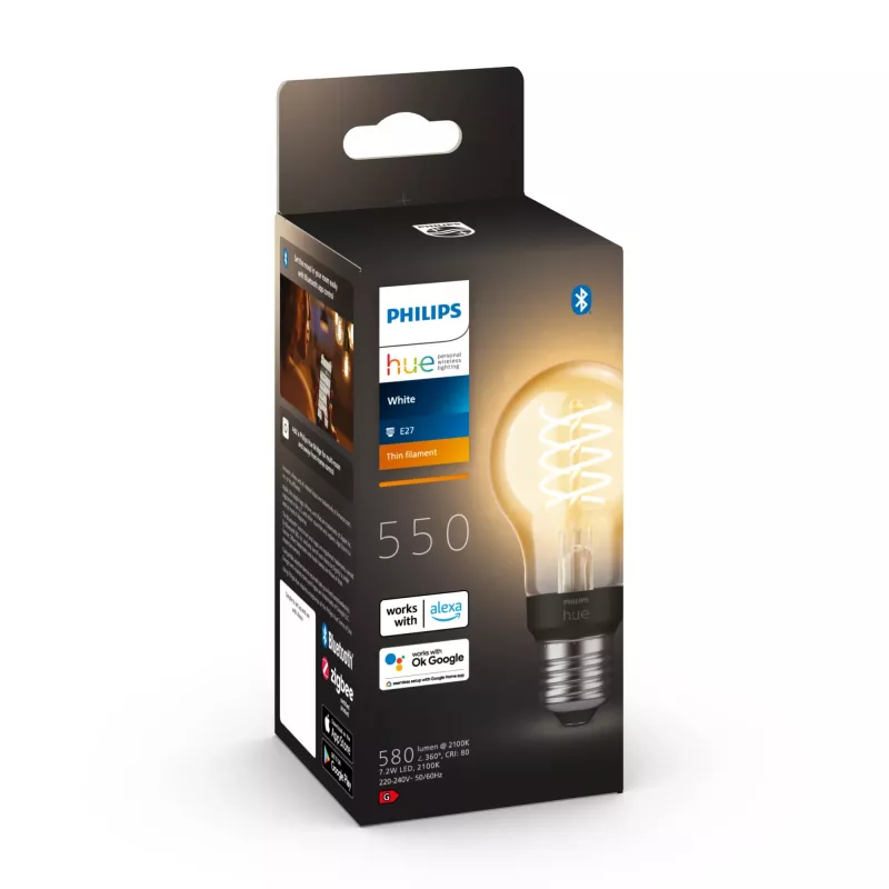 Philips Hue A60 – lámpara inteligente E27, lámpara inteligente, Bluetooth/Zigbee, blanco, LED, E27, A60