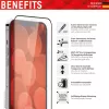 Protector de pantalla Displex Premium (Full Cover, 10H) para Apple iPhone 13/13 Pro/14/16e/17e, marco de montaje Eco, Full Cover