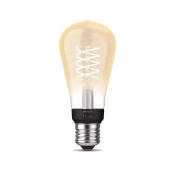 Bombilla inteligente Philips ST64 Edison E27 Bluetooth/Zigbee, 7 W, transparente, 60×135 mm