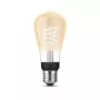 Bombilla inteligente Philips ST64 Edison E27 Bluetooth/Zigbee, 7 W, transparente, 60×135 mm