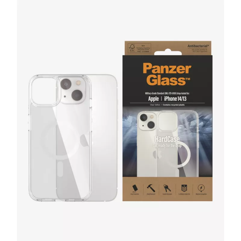 Funda PanzerGlass HardCase MagSafe transparente 15,5 cm (6,1 pulgadas) funda