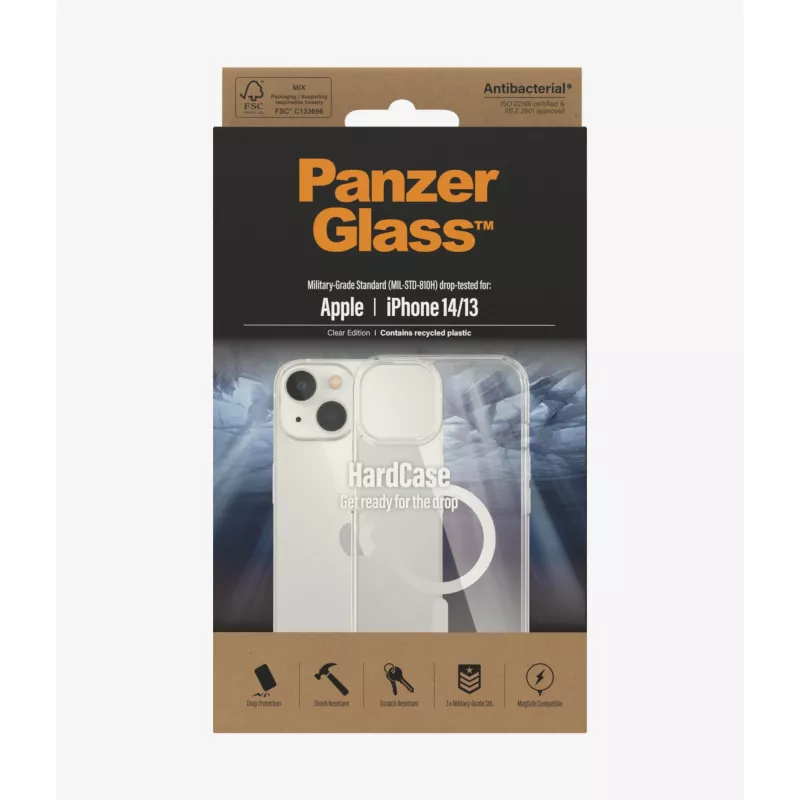 Funda PanzerGlass HardCase MagSafe transparente 15,5 cm (6,1 pulgadas) funda