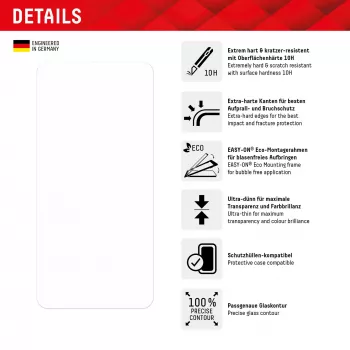 Protector de pantalla Displex (10H) para Samsung Galaxy S22/S23, marco de montaje Eco, antirrayaduras