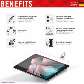 Displex Tablet Glass (9H) para Apple iPad 10,9 pulgadas (10.ª gen., 2022)/11 pulgadas (2025), marco de montaje Eco, irrompible